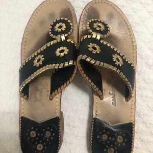 Black & Gold Jack Rogers